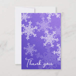 Minimalistiskt indigo Snöflingor Baby Shower Tack Kort