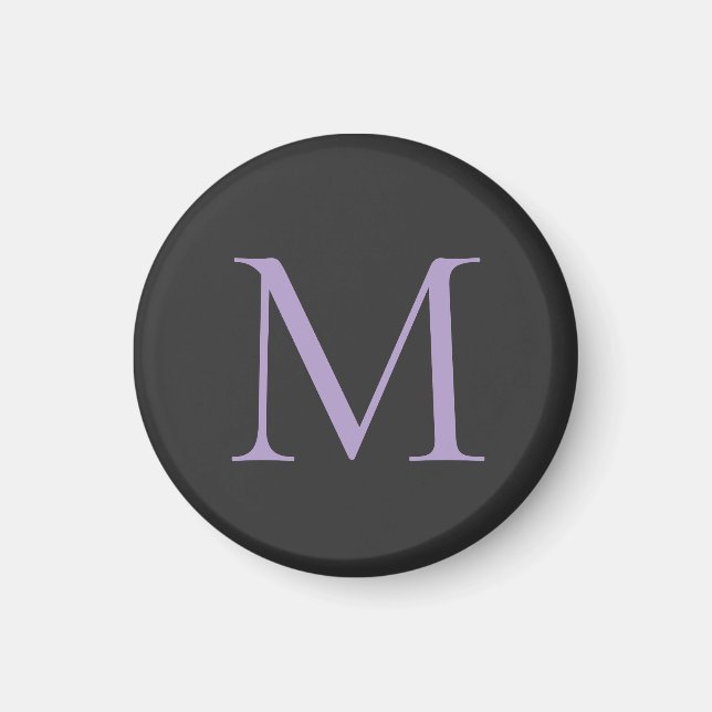 Minimalistiskt initialt modernt Brev-monogram Magnet (Framsidan)