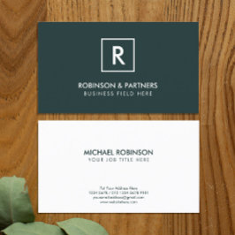 Minimalistiskt inledande på kvadrattum Ram på Mörk Visitkort