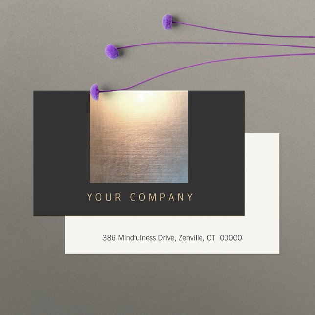 Minimalistiskt Insida Designer Guld Black Visitkort (Skapare uppladdad)