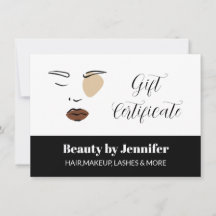 Minimalistiskt intyg för skönhet i svart gåva