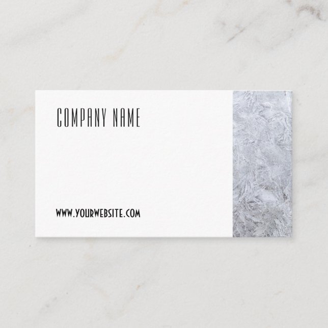 Minimalistiskt isglasfoto QR-Affärskort Visitkort (Framsida)