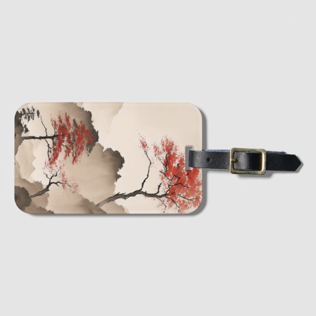 Minimalistiskt japanskt Kusten Bagagebricka (Framsida horisontal)