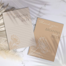 Minimalistiskt, jordnära Blommigt Bröllop - tackko