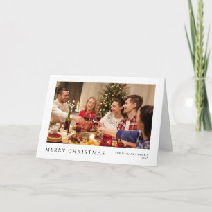 Minimalistiskt julfoto - enkelt Modern Familjefoto Kort