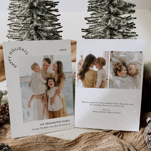 Minimalistiskt julfotoport, Helgdag, Elegant Inbjudningar