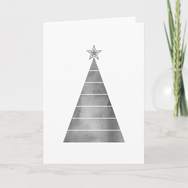 Minimalistiskt Julgran Kort (Framsida)