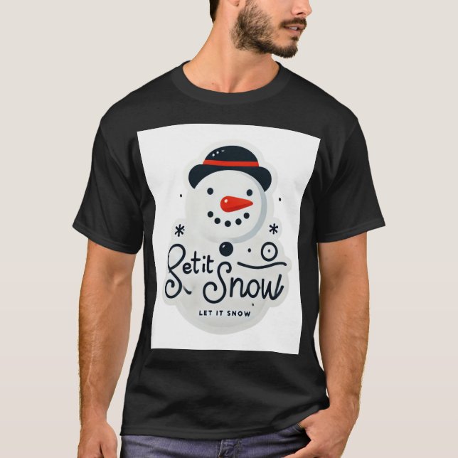 Minimalistiskt Julgran med Star och Helgdag Me T Shirt (Framsida)