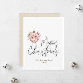 Minimalistiskt julhjärta julkort