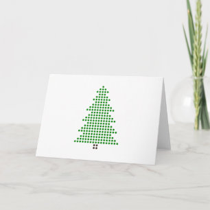 Minimalistiskt julkort Dot stil Julgran Helgkort