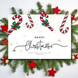 Minimalistiskt julkort, enkelt Glad helg Julkort