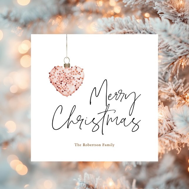 Minimalistiskt julkort för prydnadsföremål (Skapare uppladdad)