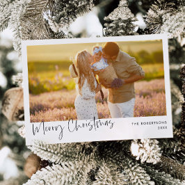 Minimalistiskt julkort med foto | Julkort Inbjudningar