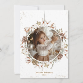 Minimalistiskt jullandningsfoto julkort