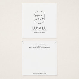 Minimalistiskt juvelerarkort för Visning i Necklac Fyrkantigt Visitkort