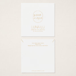 Minimalistiskt juvelerarkort för Visning i Necklac Fyrkantigt Visitkort