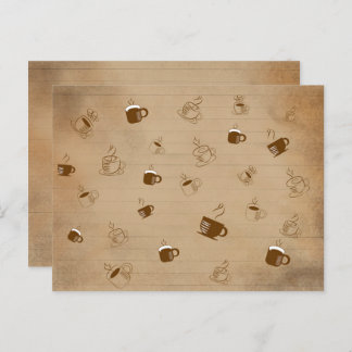 Minimalistiskt kaffe Kopp Stripe Mönster - Modern  Vykort