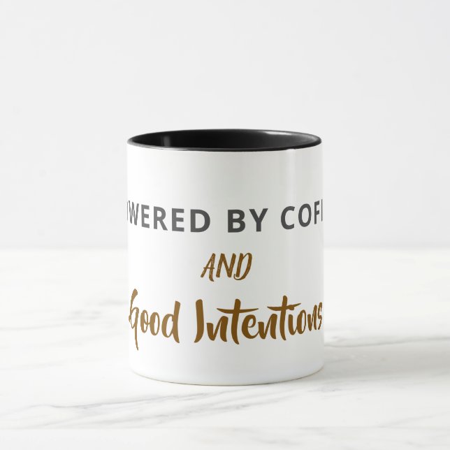 Minimalistiskt kaffecitat vykort | Roligt bra syft Mugg (Center)