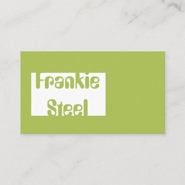 Minimalistiskt kalk och vitt affärskort visitkort (Framsida)