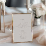 Minimalistiskt kalligrafi, ivorianskt övre Bordsnu<br><div class="desc">Utformningen har ett handskrivet teckensnitt och modern minimalistisk design. Designad att samordna med för inbjudan till "Natural Glam"-bröllop. Om du vill ändra information klickar du på "Anpassa den här mallen", "Information". Om du vill flytta texten eller ändra storlek, teckensnitt eller färg klickar du på Redigera med Design Verktyg. Visa samlingslänken...</div>