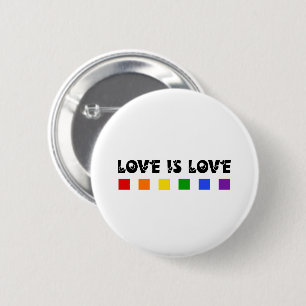 Minimalistiskt Kärlek är Kärlek Pridets regnbåge Knapp