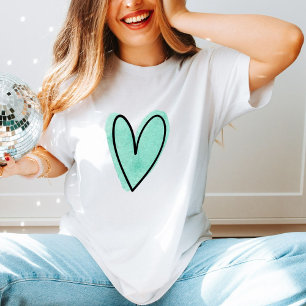 Minimalistiskt Kärlek-vattenfärgsljus T Shirt