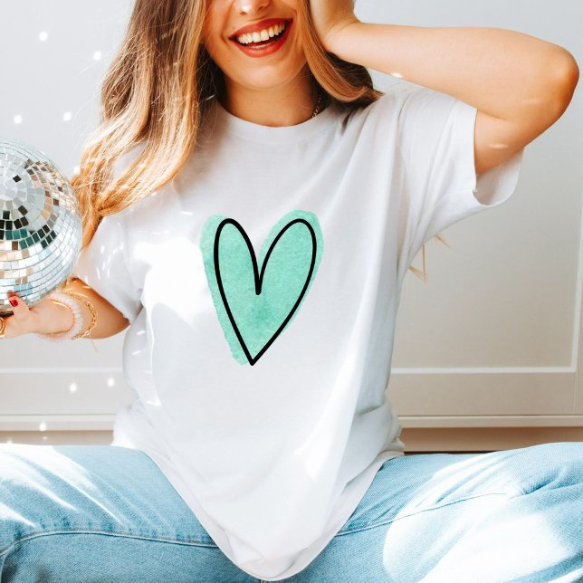 Minimalistiskt Kärlek-vattenfärgsljus T Shirt (Skapare uppladdad)