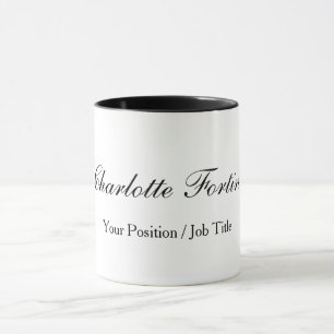 Minimalistiskt klassiskt handskriftsskript mugg