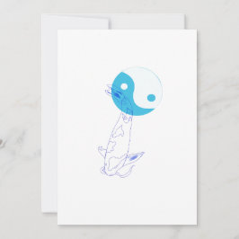 Minimalistiskt Koi-fiskekortet Julkort