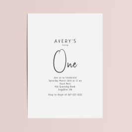 Minimalistiskt könsmognadsskript oavsett ålder inbjudningar