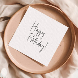 Minimalistiskt könsneutralt Grattis på födelsedage Pappersservett