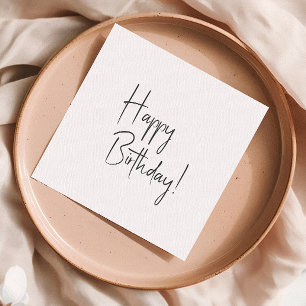 Minimalistiskt könsneutralt Grattis på födelsedage Pappersservett