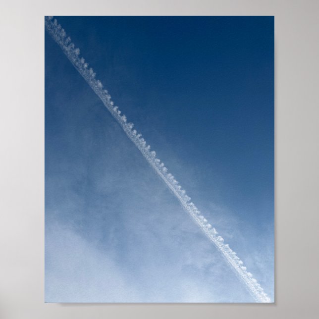 Minimalistiskt konsttryck av djupblå himmel med mo poster (Framsidan)