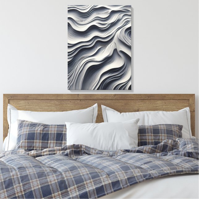 Minimalistiskt konsttryck av öken sand canvastryck (Insitu (sovrum))