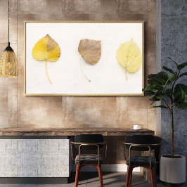 Minimalistiskt konsttryck med höstlöv – Neutral bo Poster