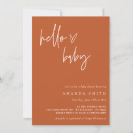 Minimalistiskt könsuppehåll Neutral Boho Hej Baby  Inbjudningar