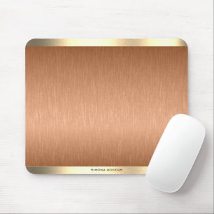 Minimalistiskt kopparbrun och guld metallhaltig st musmatta