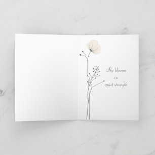 Minimalistiskt kort för Blommigt Mor - hon blommar