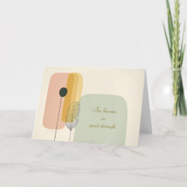 Minimalistiskt kort för Blommigt Mor - Hon blommar