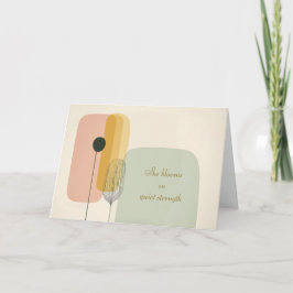 Minimalistiskt kort för Blommigt Mor - Hon blommar