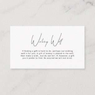 Minimalistiskt kort för enkelt Wishing-hölje