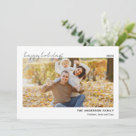 Minimalistiskt kort för fotopul-Helgdag i familjen
