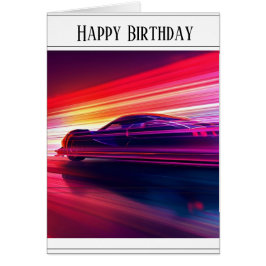 Minimalistiskt kort för svart bil