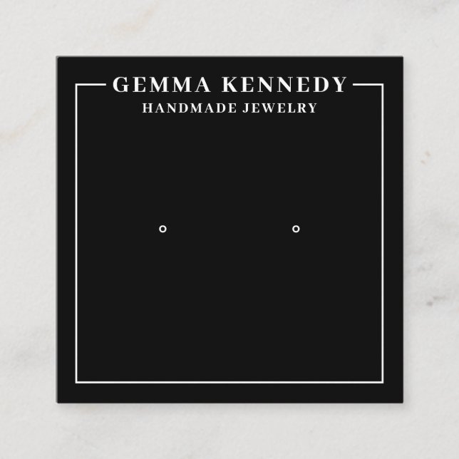 Minimalistiskt kort för svartvit Visning (Framsida)