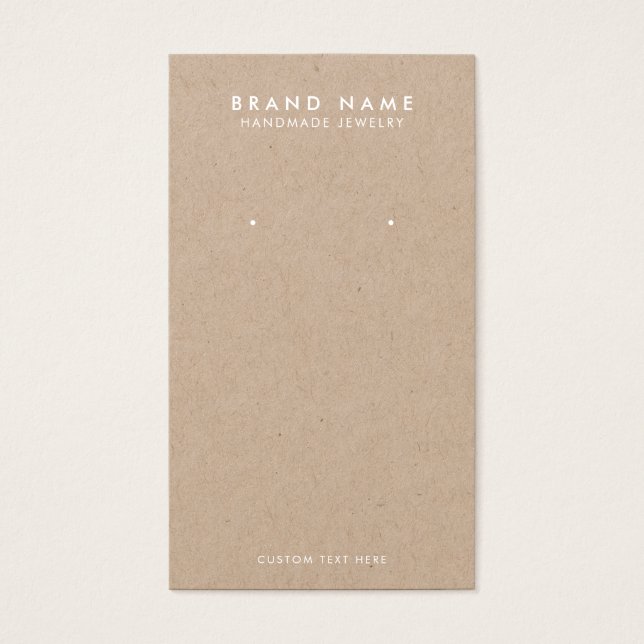 Minimalistiskt kort för Visning av Rustic Kraft-av (Framsidan)