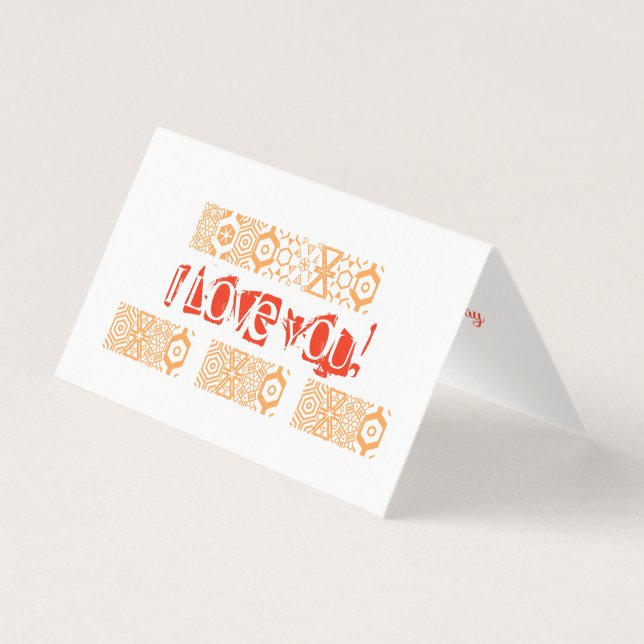 Minimalistiskt kort på Alla hjärtans dag (Framsida)