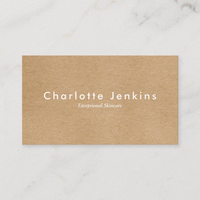 Minimalistiskt Kraft Modern-avtalskort Visitkort (Framsida)