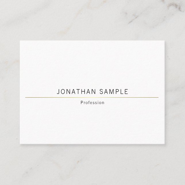 Minimalistiskt Kreativ Design Guld Plain Trendig Visitkort (Framsida)