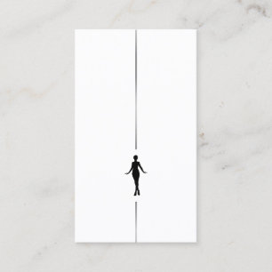 Minimalistiskt kroppsskulptering av Woman Silhouet Visitkort