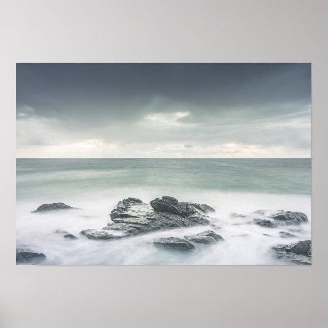 Minimalistiskt kustlandskapsfoto poster (Framsidan)